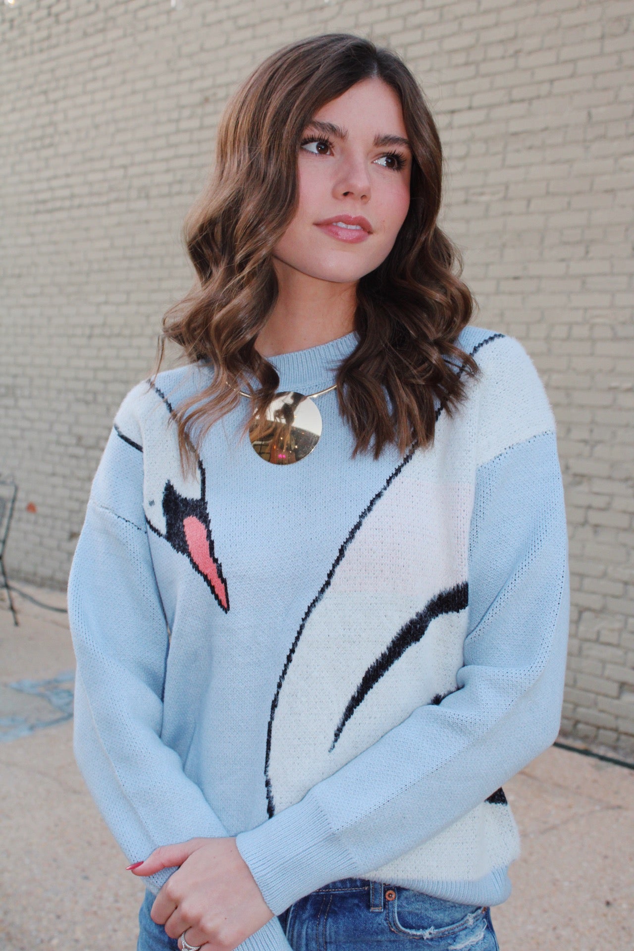 MK Knit Sweater — Blue/Multi