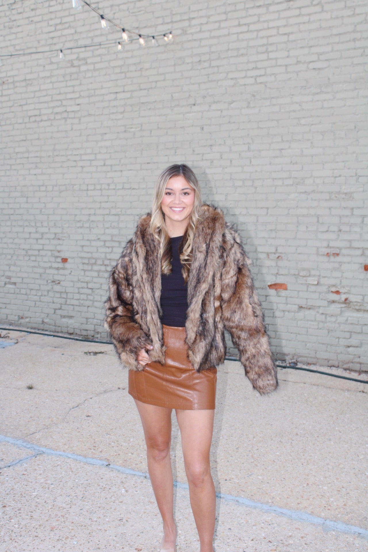 Apres Fur Jacket — Brown