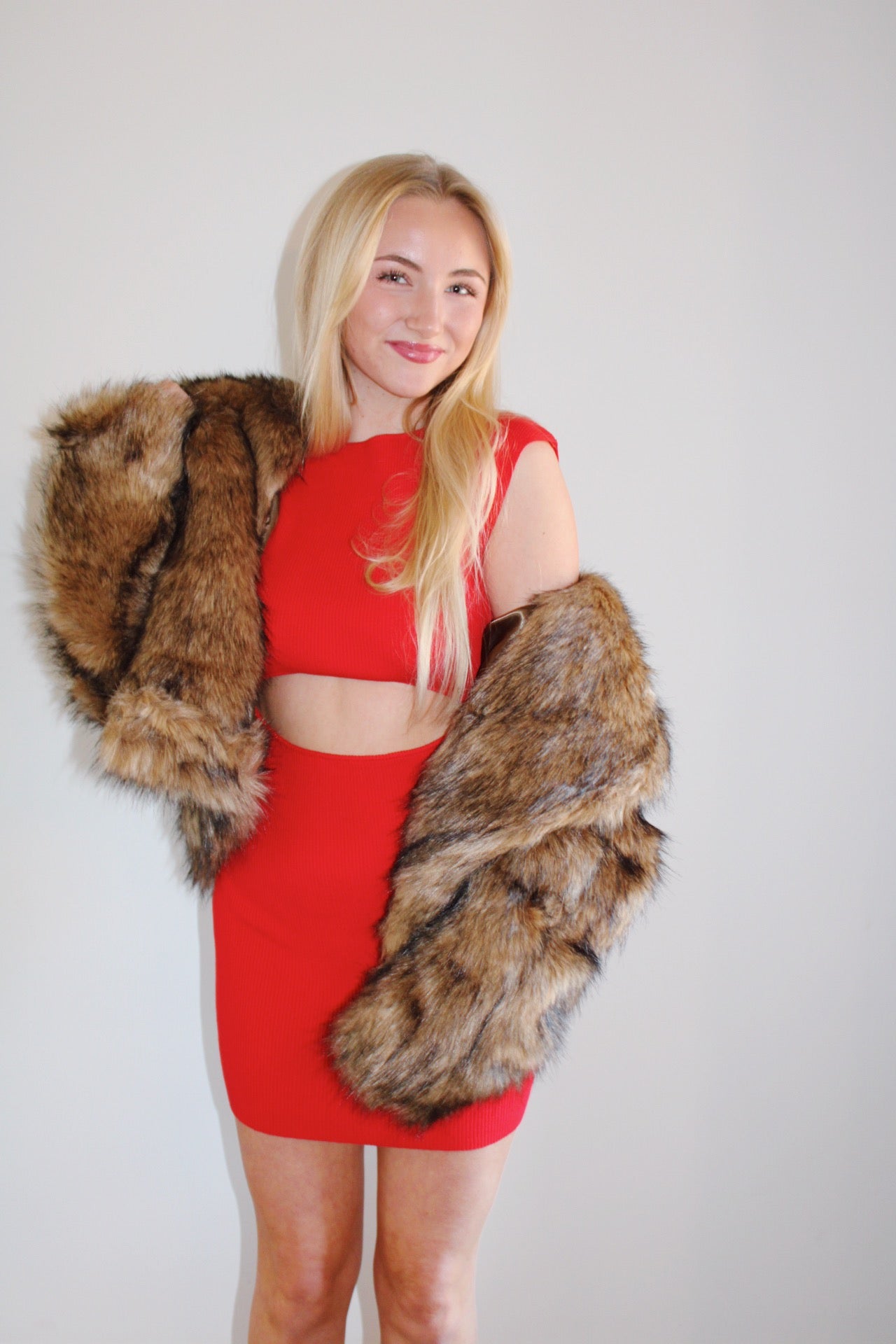 Vera Knit Dress — Red