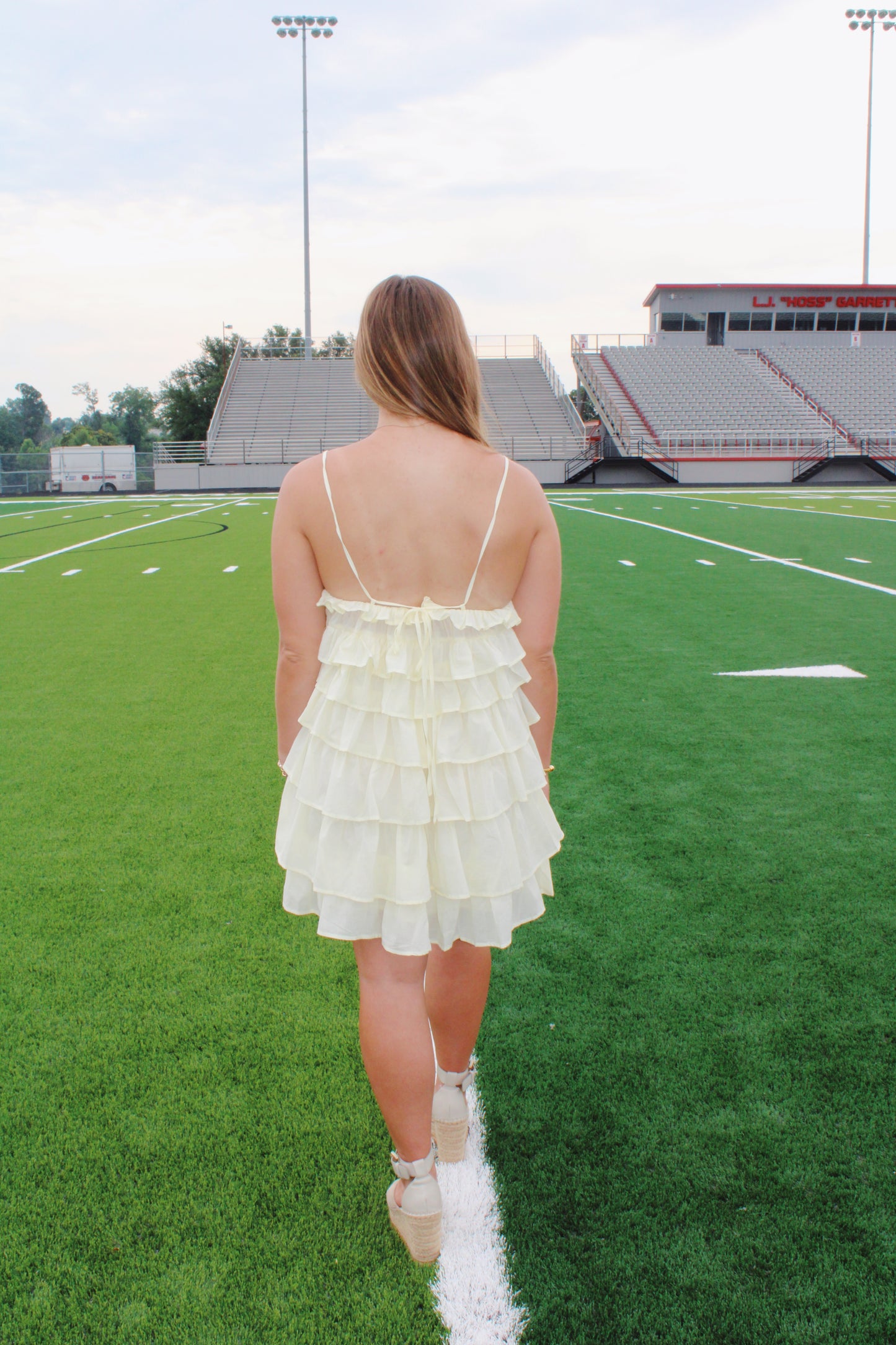 Wannabe Ruffle Dress — Light Yellow