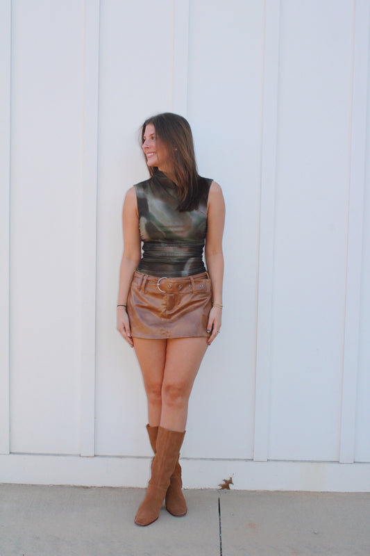 Tanyard Mock Neck Top — Multi